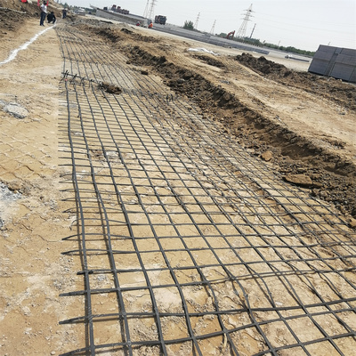 钢塑土工格栅钢塑格栅路基加筋挡土墙50-50