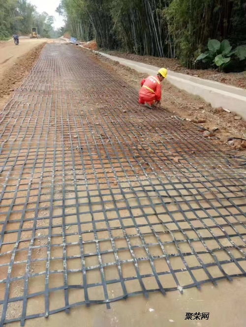 供应新旧道路改造40kn双向钢塑土工格栅